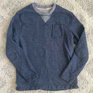 JACHS New York Knit Crewneck Pullover Sweatshirt Size Medium Blue Heather